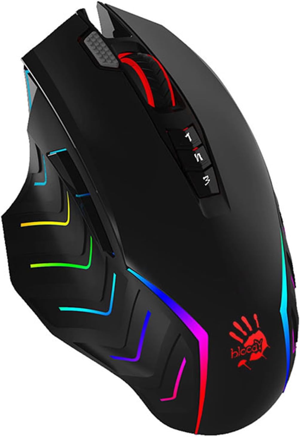 A4tech J95S Stone Black USB Gaming Maus, Optischer Sensor BC3332-S, Light Strike-Technologie, DPI: 1