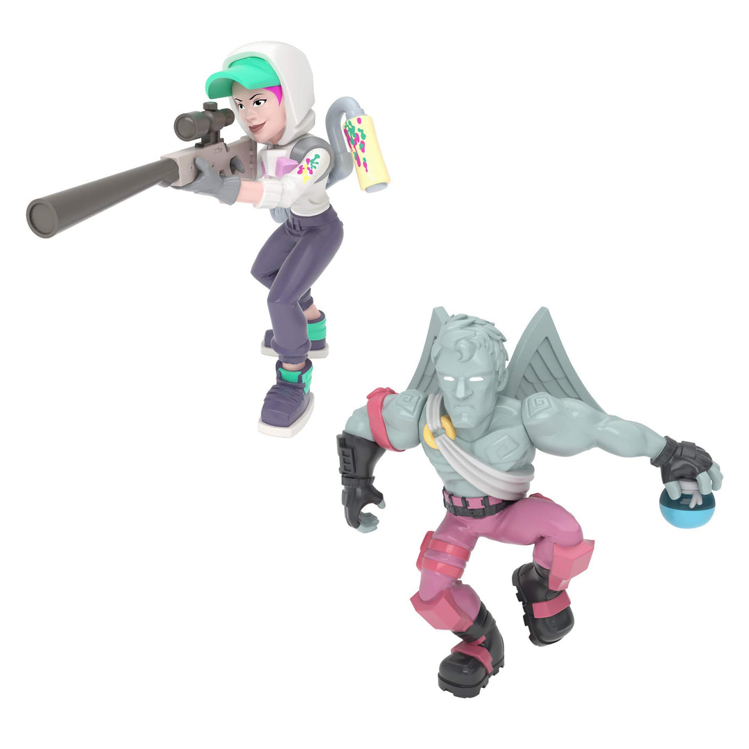 Fortnite BO35632 Teknique & Love Ranger Action-Spielfigur, Mehrfarbig, 63532