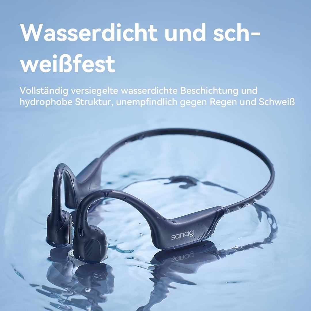 SANAG Knochenschall Kopfhörer, knochenschall kopfhörer Bluetooth, kopfhörer kabellos Bluetooth mit M