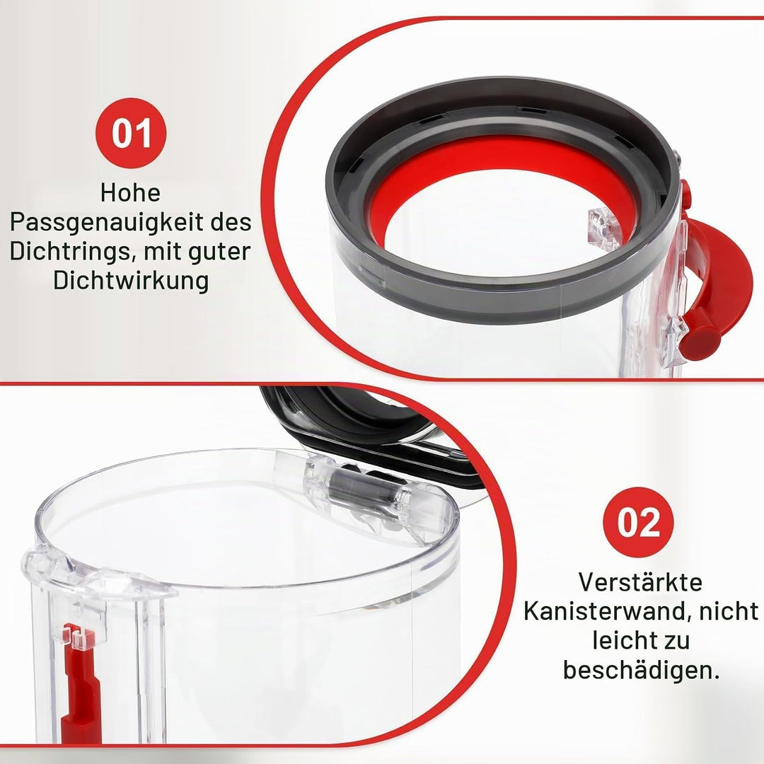 Hochwertiger Ersatz-Staubbehälter für Dyson V10 SV12 SV13 SV27 Staubsauger, für Dyson Staubsauger Zu