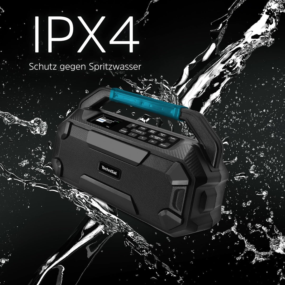 TechniSat Viola 231 OD – Makita Akku kompatibles Baustellenradio (DAB+, UKW, AUX in, Bluetooth, IPX4