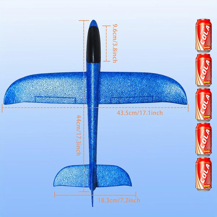 VCOSTORE Styroporflieger Wurfgleiter Kinder - 4 Stück Flugzeug Spielzeug Styropor Segelflieger Gross
