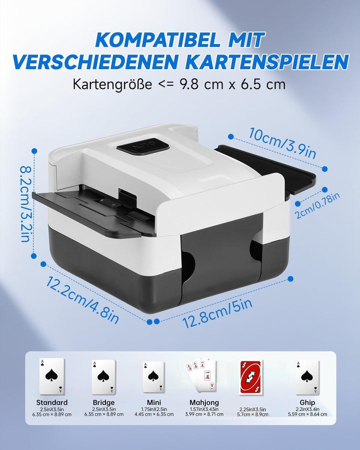 Kartenmischmaschine Elektrische für 2 Decks, Automatischer