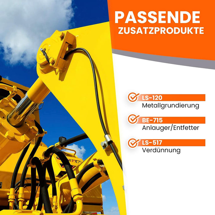 BEKATEQ Metallschutzlack 4in1 Metallfarbe 5L Betongrau I Grundierung + Rostschutzfarbe + Zwischenans