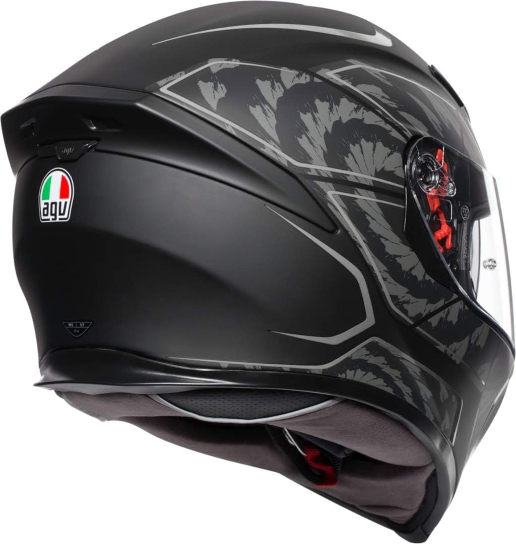 AGV Herren K5 S E2205 Multi Mplk Motorrad Helm XXL TORNADO MATT BLACK/SILBER, XXL TORNADO MATT BLACK
