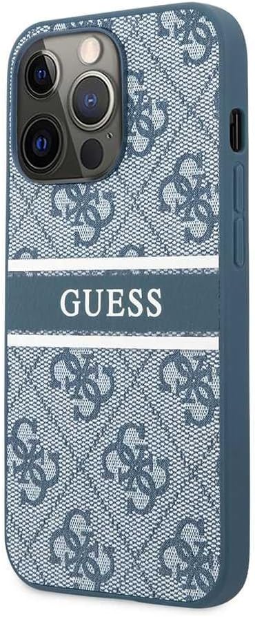 Guess GUHCP13L4GDBL Hülle für iPhone 13 Pro / 13 6,1" blau 4G Stripe