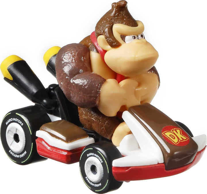 Hot Wheels HDB22 - Mario Kart-Fahrzeug (4er-Pack), Set mit 4 beliebten Figuren, darunter 1 Exklusive