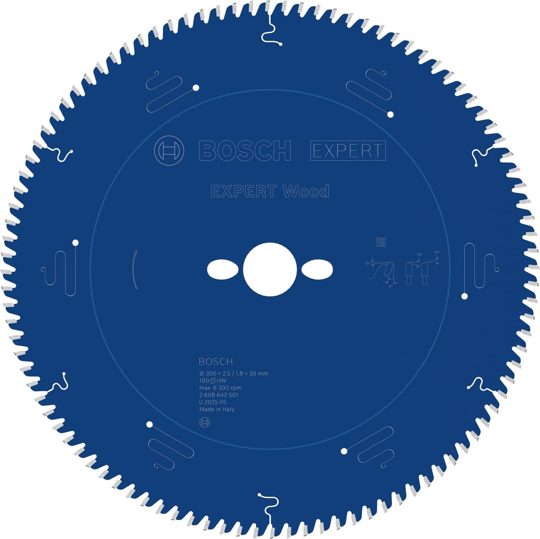 Bosch Accessories Professional Kreissägeblatt Expert für Wood, 300 x 30 x 2,5 mm, 100, 2608642501, 3