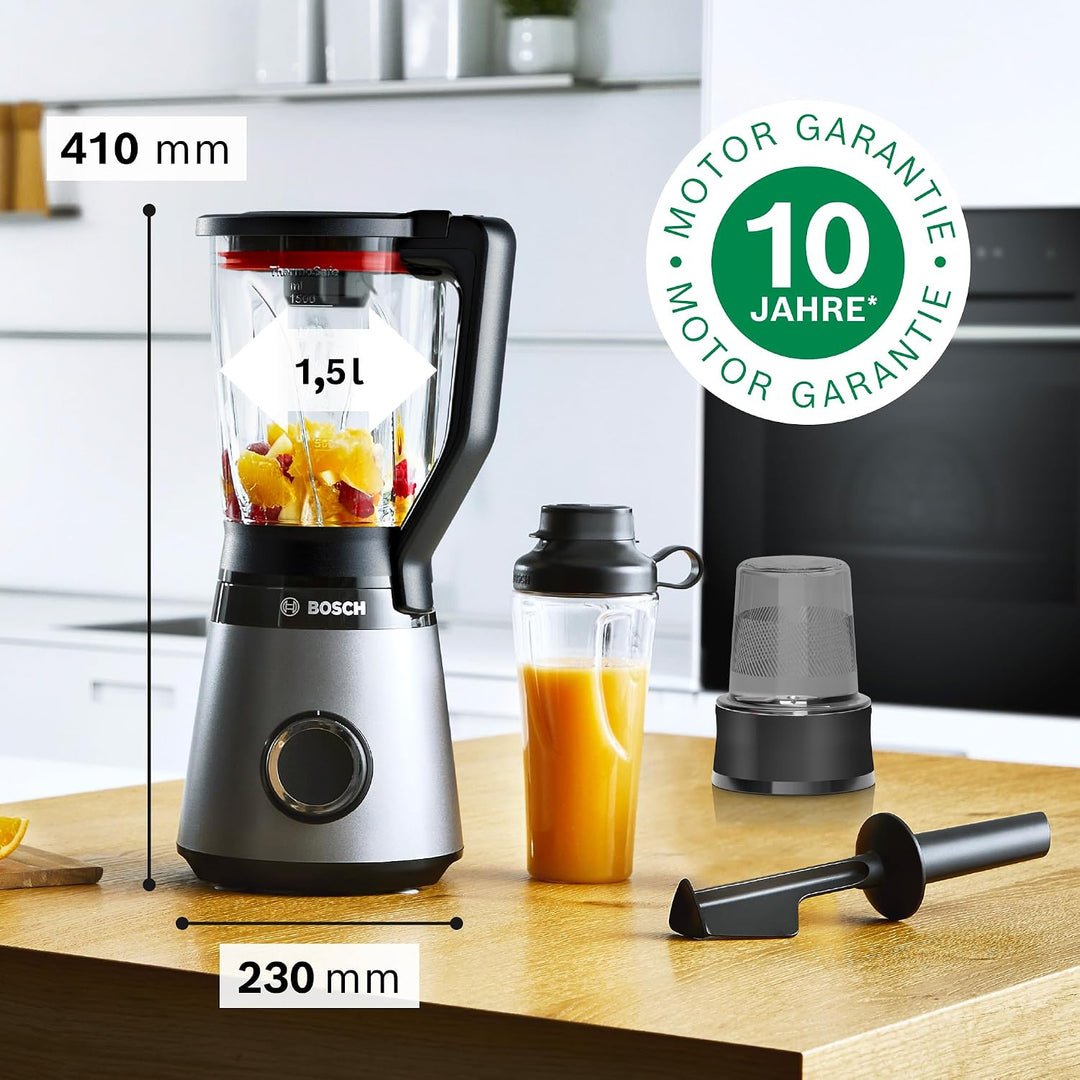 Bosch VitaPower Serie 4 Standmixer und Smoothie-Maker MMB4197S, Silber