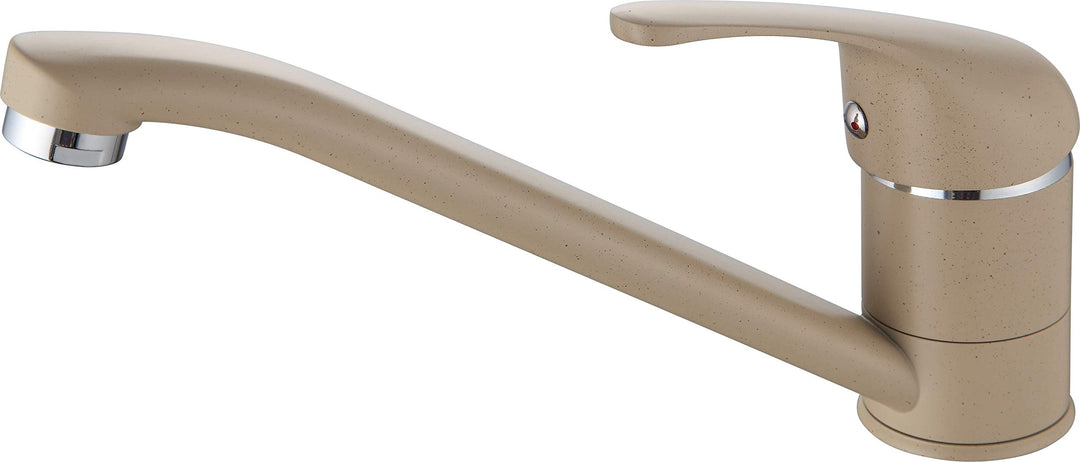 Beige Küchenarmaturen rund Spültischarmatur Mischbatterie Qualität Messing mit Schläuchen und Standa