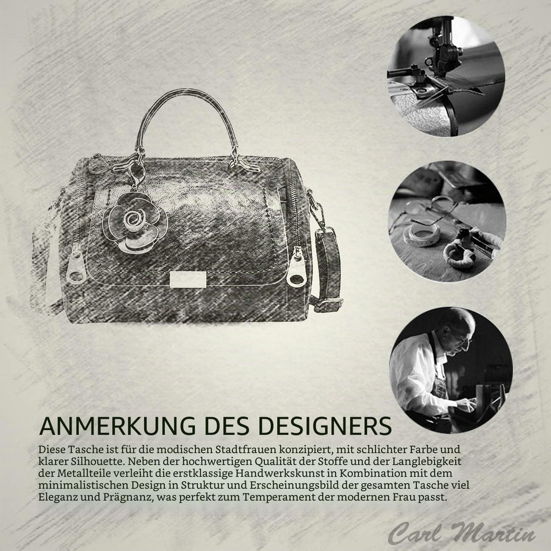 NICOLE & DORIS Damen handtaschen Leder Damen Schultertasche Blumen Henkeltasche Umhängetaschen für D