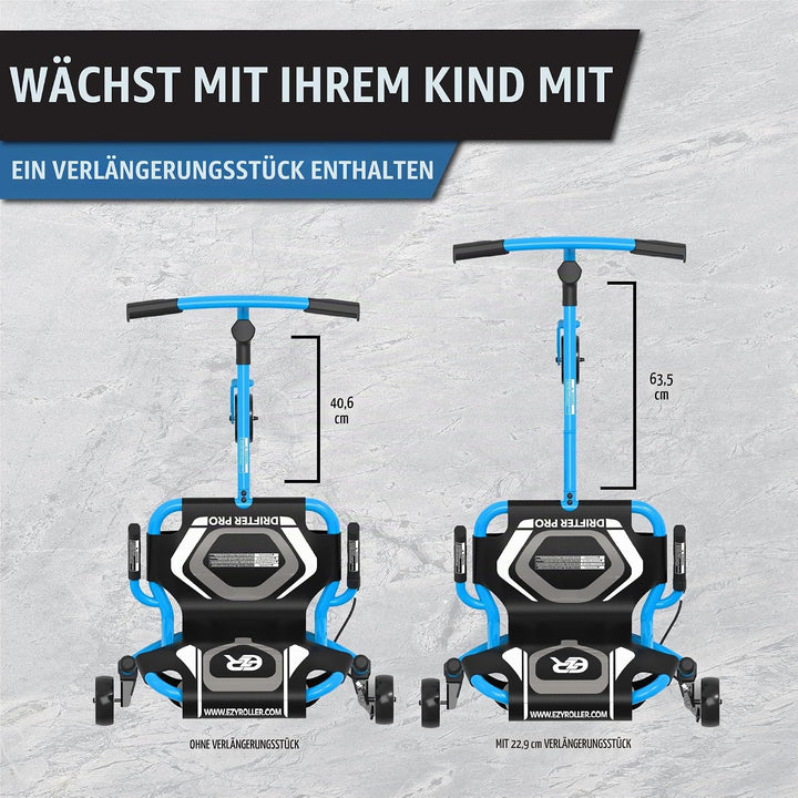 Ezyroller Funfahrzeug Drifter Pro X Jugendliche Erwachsene Dreirad ab 10 Trike (blau), Blau