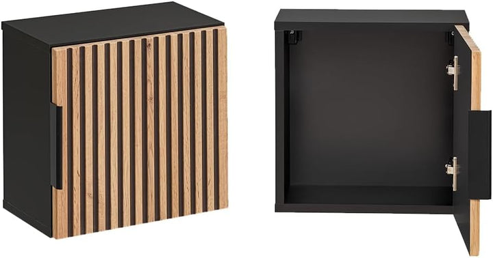 Lomadox Badezimmer Hängeschrank 35x35 cm Wandschrank Badschrank 1 Tür quadratisch Würfel anthrazit m