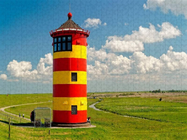 CALVENDO Puzzle Ostfriesland Leuchtturm Pilsum 1000 Teile Lege-Grösse 64 x 48 cm Foto-Puzzle Bild vo