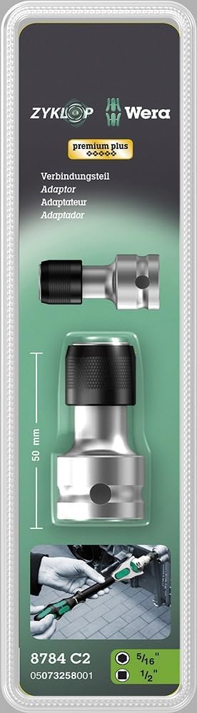 Wera 8784 C2 Zyklop-Verbindungsteil, 1/2", 5/16 Zoll
