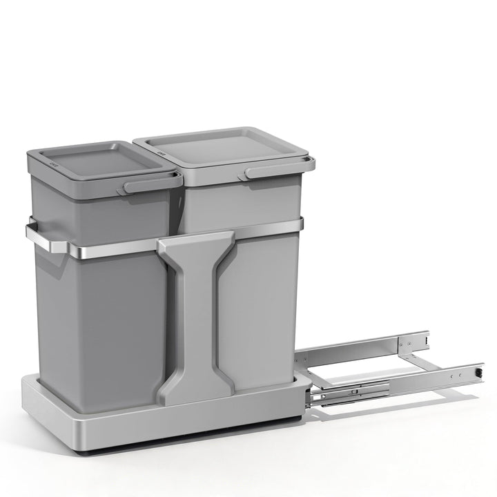 EKO DECO Mülleimer Küche Unterschrank, 20 L + 15 L, 2-fach Mülltrennsystem, ausziehbarer Mülleimer u