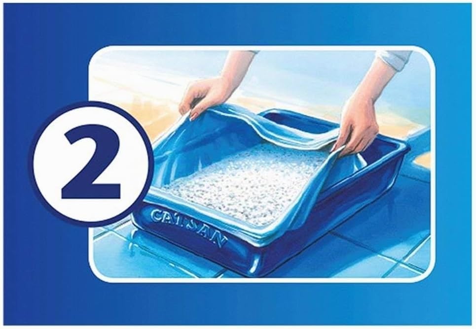 CATSAN Smart Pack – Nichtklumpende Katzenstreu auf saugfähigem Vlies – 1 Packung mit 2 Packs 8L (2x