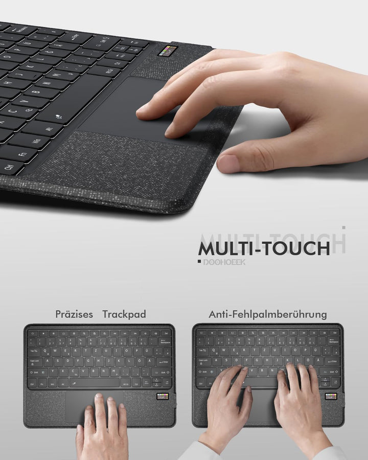 Doohoeek Tastatur Hülle mit LCD-Display für Samsung Galaxy Tab S10FE+ Plus 13,1 Zoll, Abnehmbare Blu