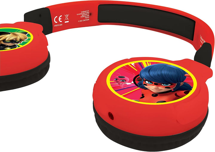 Lexibook, Miraculous Ladybug Cat Noir, 2-in-1 Audio-Kopfhörer mit Bluetooth und Kabel, Stereo, begre