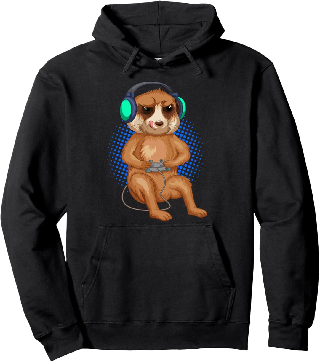 Gaming Erdmännchen Video Game Gamer Geschenk Pullover Hoodie