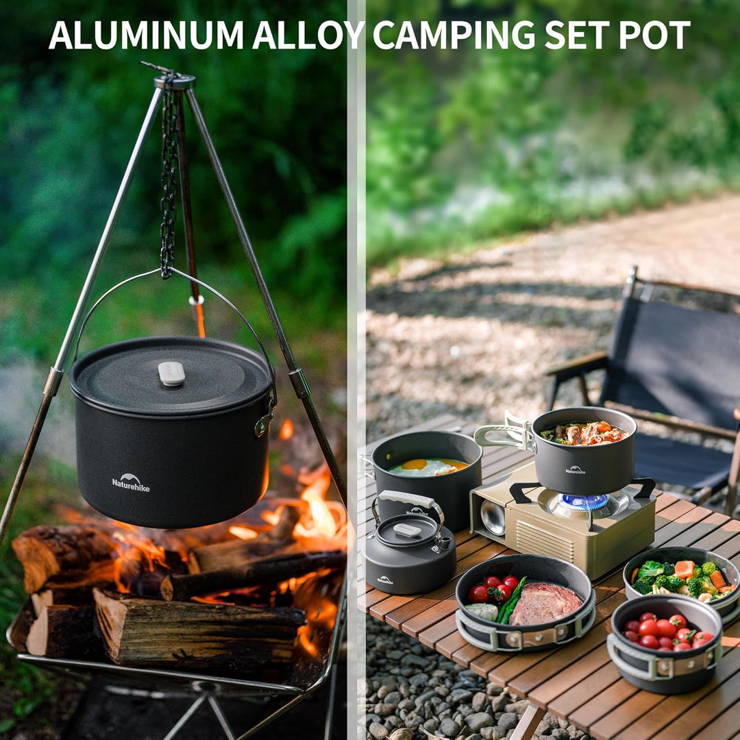 Naturehike Camping Topfset Geschirr Kochgeschirr Set Kochtopf für 2-7 Personen Zum Camping Outdoor W