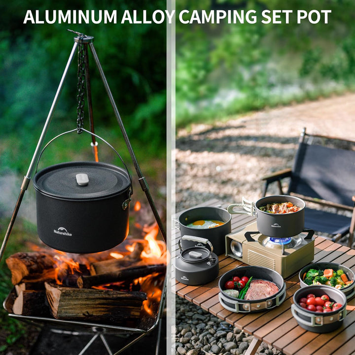 Naturehike Camping Topfset Geschirr Kochgeschirr Set Kochtopf für 2-7 Personen Zum Camping Outdoor W