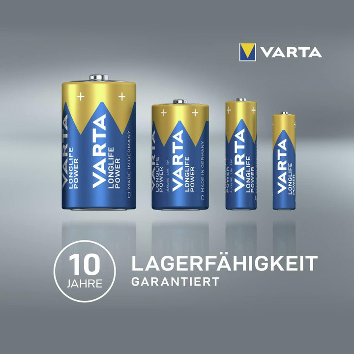 VARTA Batterien AA, 40 Stück, Longlife Power, Alkaline, 1,5V, für Spielzeug, Funkmäuse, Taschenlampe
