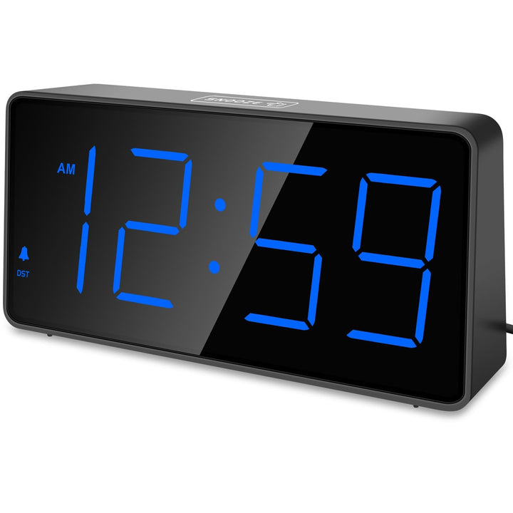 Eachui LED Wecker Digital mit Ladestation, Wecker mit Grossen Zahlen, Helligkeit und Lautstärke Rege