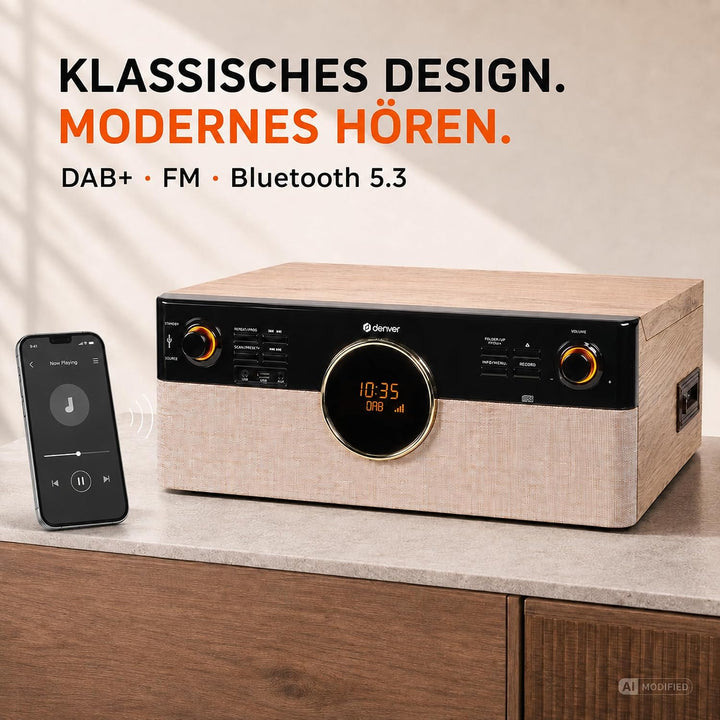 Denver Retro-Musikcenter MRD-180, Holz