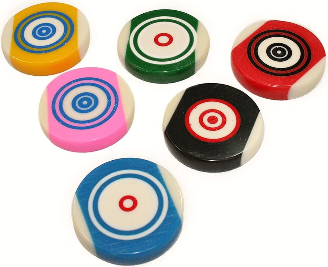 Stonkraft Carrom Board Striker Standardgrösse mit Etui (2er Pack) - Keine Farb-/Designwahl