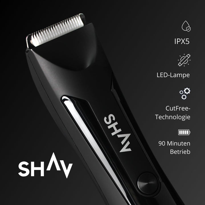 SHAV™ CutFree™ Intimrasierer für Männer Wasserdichter Elektrischer Trimmer, Nass/Trocken Haarschneid