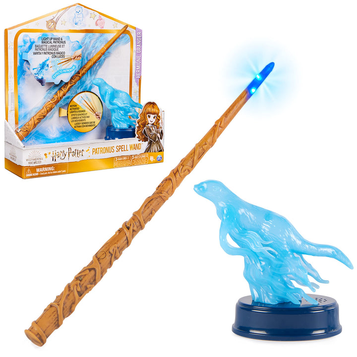 Wizarding World Harry Potter - Interaktiver Zauberstab von Hermine Granger mit Patronus-Figur, Licht