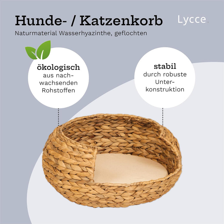 Lycce Katzenkorb Opal Wasserhyazithe Ø 42cm L 42 x B 42 x H 19 cm, L 42 x B 42 x H 19 cm