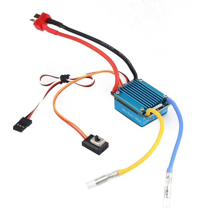 Leistungsstarker 160-A-Bürstenregler mit BEC, Wasserdicht und Staubdicht für 1/12 RC-Autos, Einfache