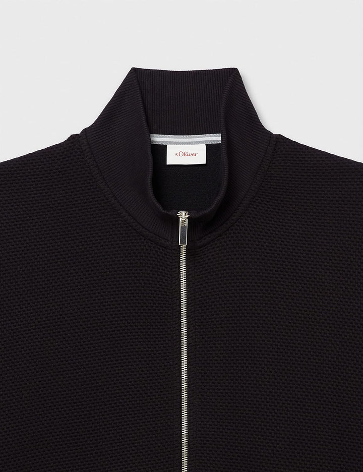 s.Oliver Herren Sweat Blouson XXL Grey/Black, XXL Grey/Black