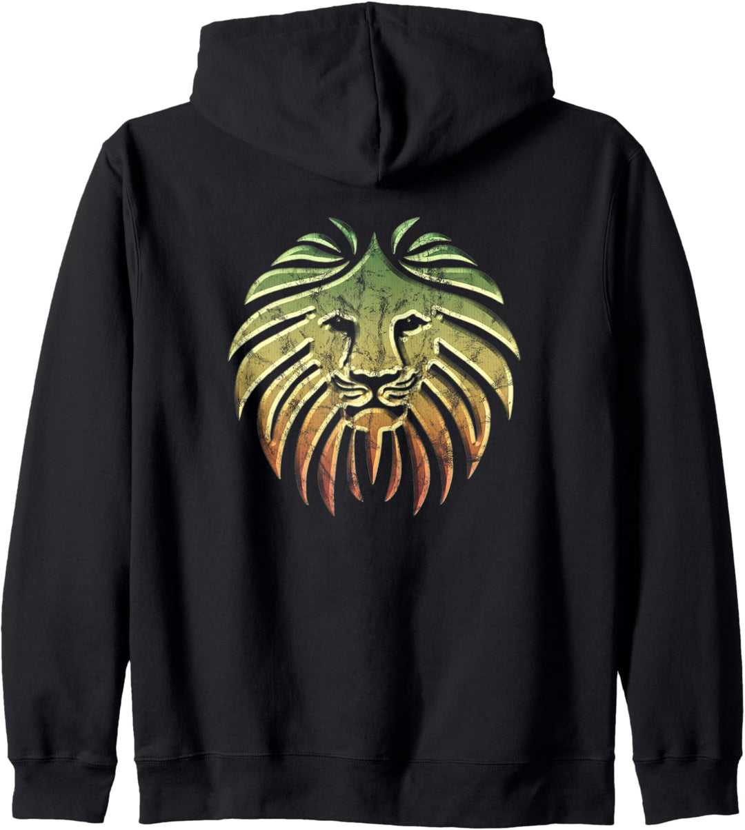 Reggae Löwe Musik Fahne Farben Rasta Roots Vintage Grunge Kapuzenjacke