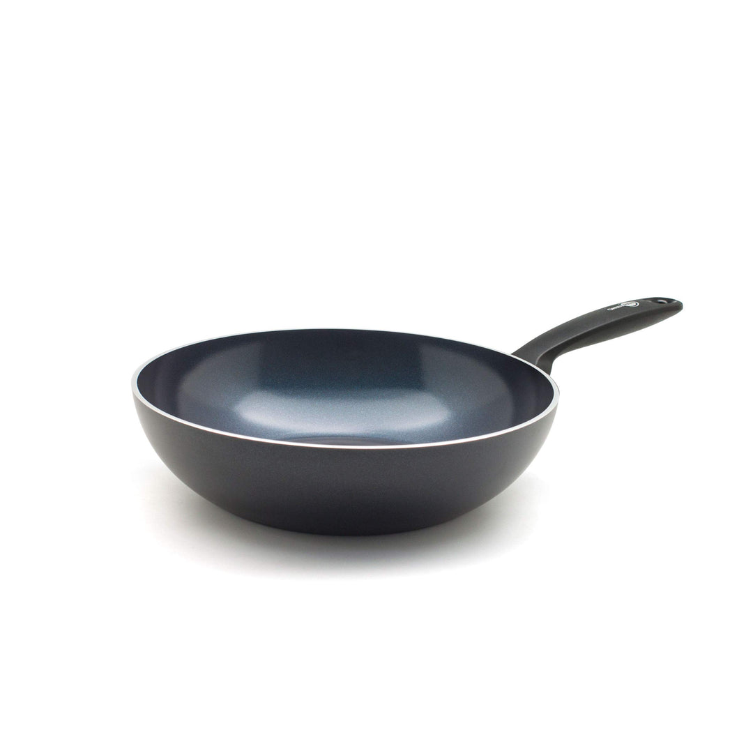 GreenPan Torino Gesunde antihaftbeschichtete Keramik 28cm/3,6 Liter Wok, PFAS frei, Induktion, Backo