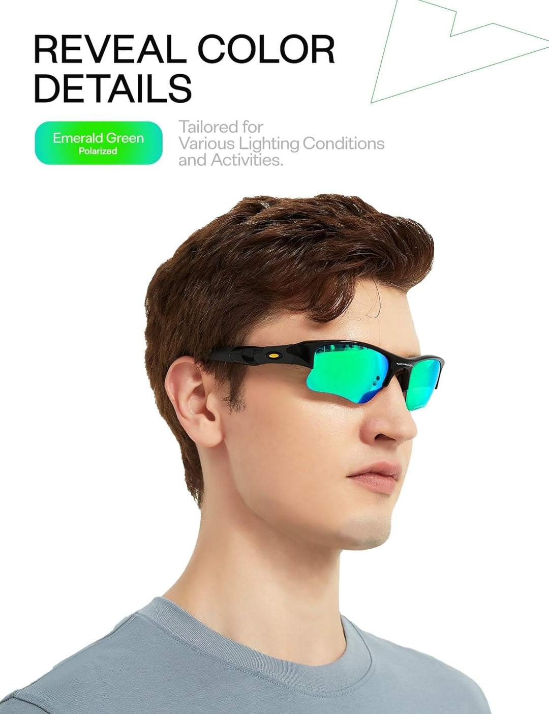 Mryok Replacement Lenses for Bose Tempo - Options Anti-seawater Corrosion Polarisiert - Emerald Gree