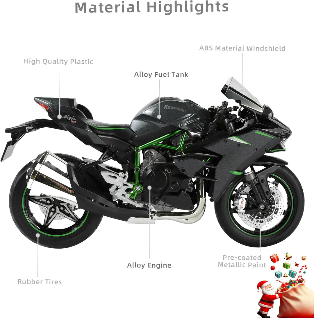 1:9 Motorrad Modell kompatibel für Kawasaki Ninja H2R Legierung Diecast Motorrad Modell Spielzeug Ro