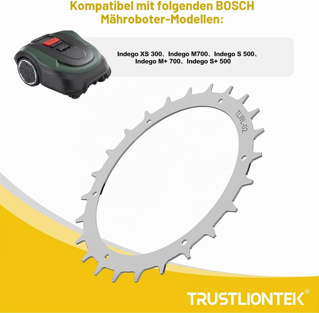 TRUSTLIONTEK Traktionsvorrichtung für Robotermäher Radzahn Spikes, Kompatibel mit Bosch Mährobotern，