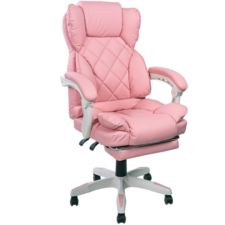 TRISENS Schreibtischstuhl Design Bürostuhl TV Bürosessel Chefsessel Relax & Home Office, Farbe:Rosa,