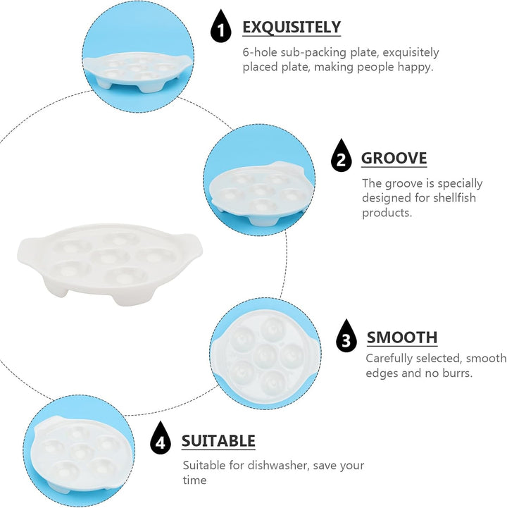 2 StüCk Schneckenpfanne Keramik Schneckenschale Schneckenteller Backform Für 6 Schnecken, Porzellan