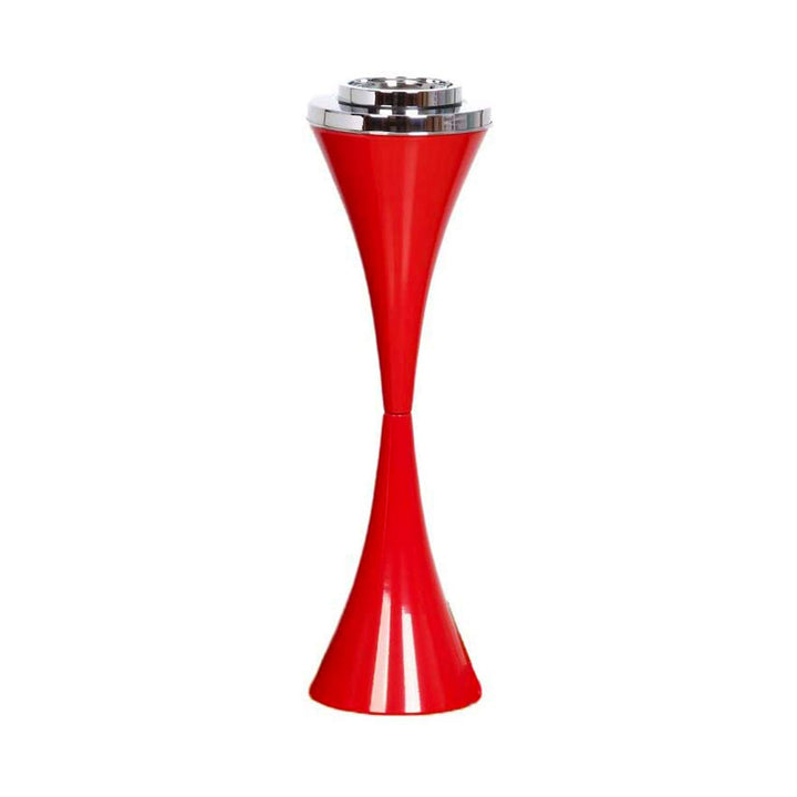 Standaschenbecher mit winddichtem Deckel für Terrasse rot, Rot