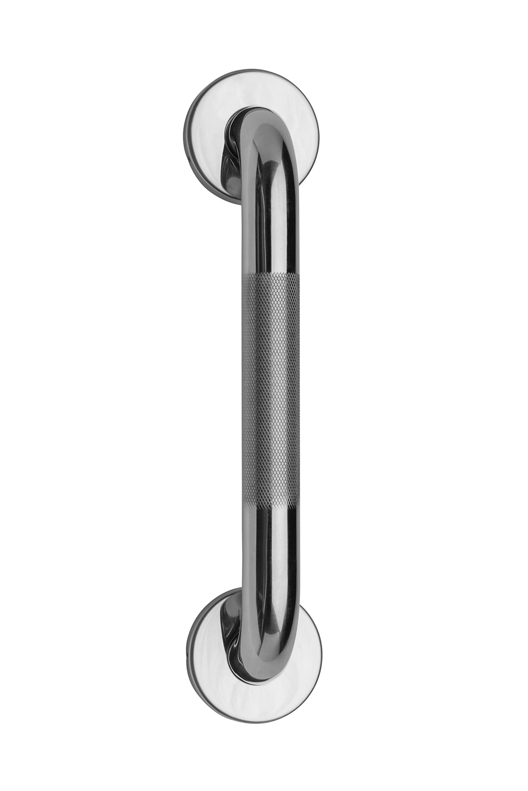 Croydex Gerader Haltegriff, Edelstahl, rutschfest, unsichtbare Befestigung, 30 cm, Chromfarben Halte