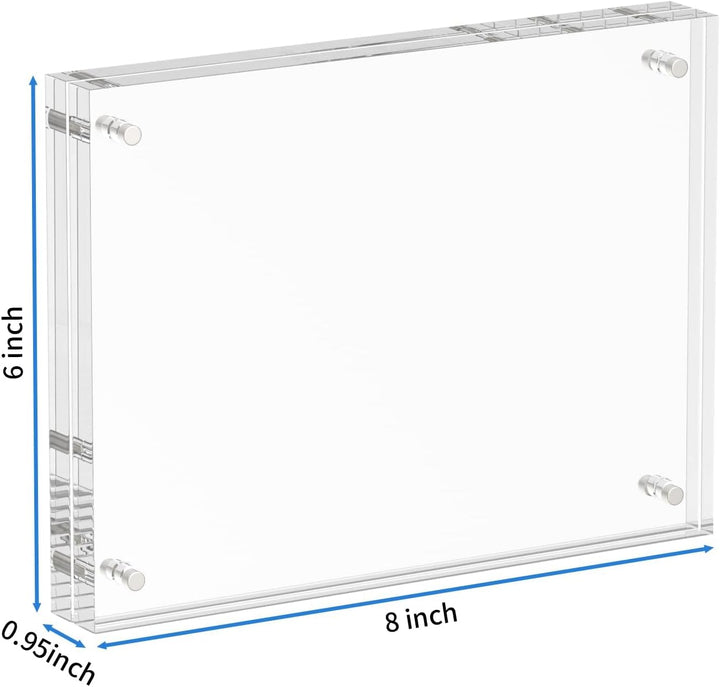 Niubee Acryl-Bilderrahmen, magnetisch, doppelseitiger Bilderrahmen, vertikal und horizontal, freiste