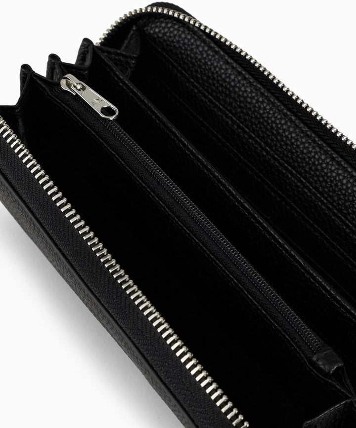 Armani Exchange Women's Zip Around Bi-Fold Wallet Einheitsgrösse Schwarz, Einheitsgrösse Schwarz