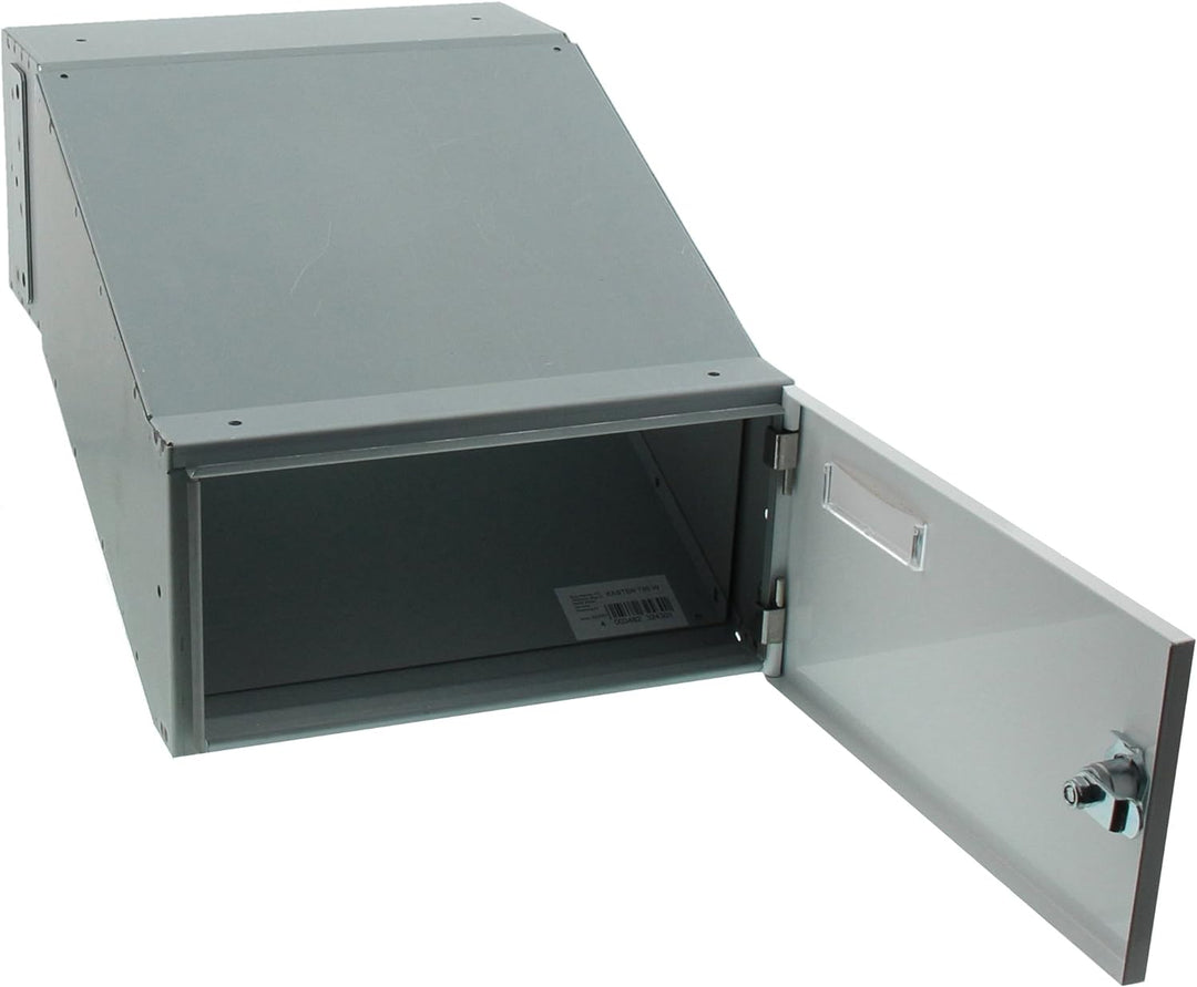 Burg-Wächter Durchwurfkasten ohne Blende, A4 Einwurf-Format, Verzinkter Stahl, Kasten 795, Weiss, Du