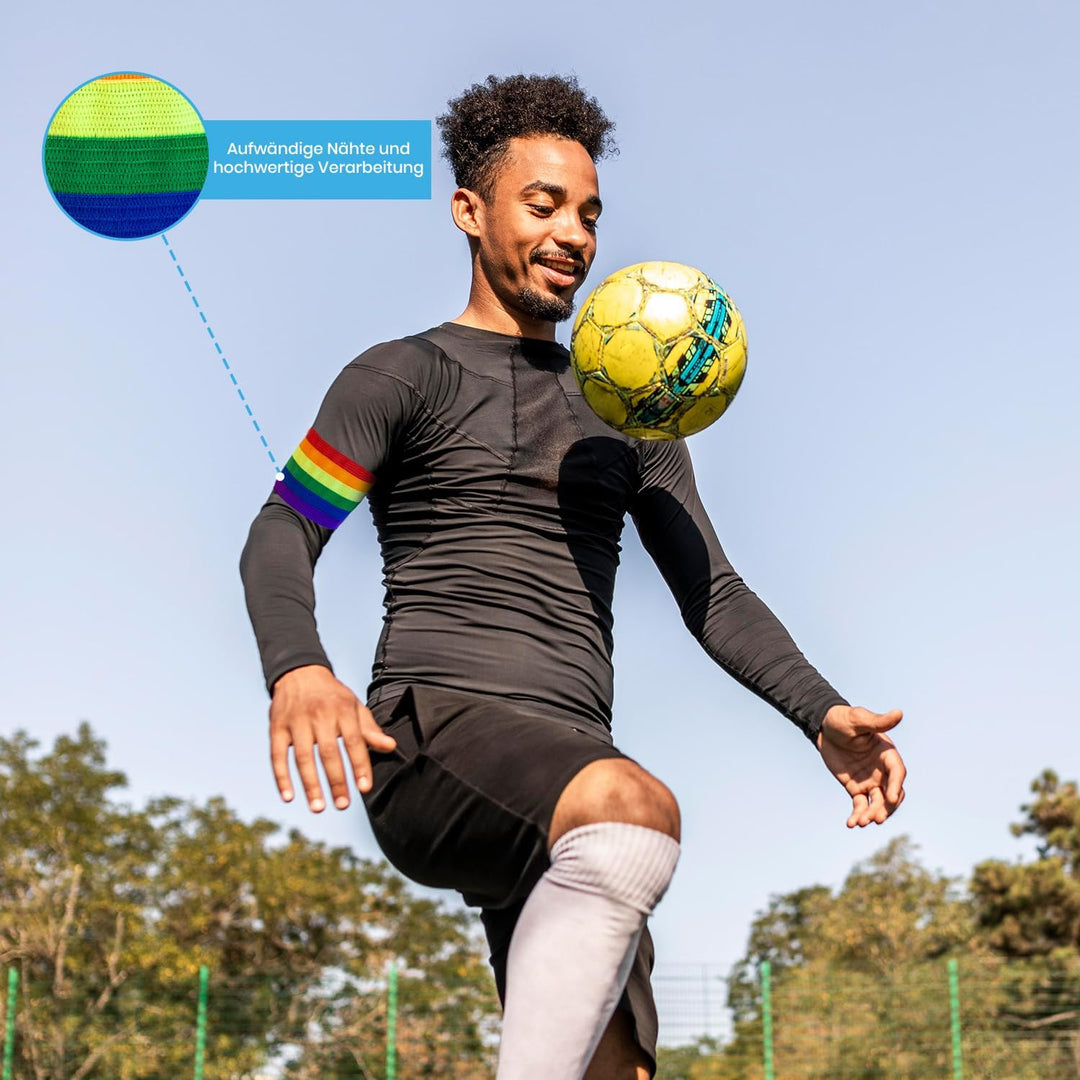 Sportacular Gear 5 Regenbogen-Armbinden mit Klettverschluss individuell anpassbar | Rainbow Armband