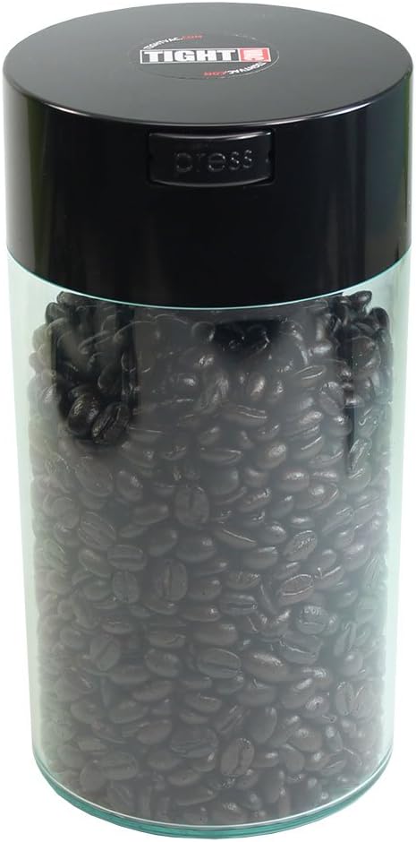 Tightpac America, Inc. Tightvac - 3 to 12 Oz Vacuum Sealed Vorratsdose, Plastik, Black Pearl, 1.3-Li