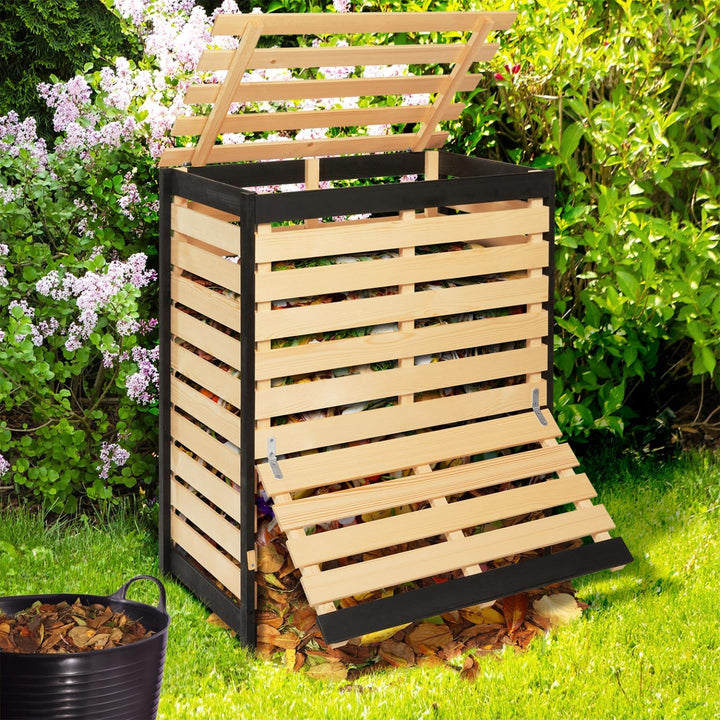 IDMarket - Kompostbehälter aus Holz, 360 l